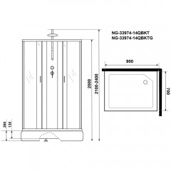 Душевая кабина Niagara Classic NG-33974-14QBKT