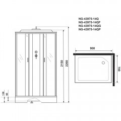 Душевая кабина Niagara Classic NG-43975-14QF