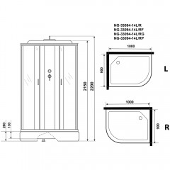 Душевая кабина Niagara Classic NG-33094-14LF
