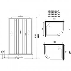 Душевая кабина Niagara Classic NG-33184-14LF