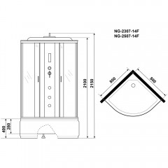 Душевая кабина Niagara Classic NG-2307-14F