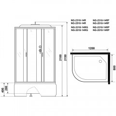 Душевая кабина Niagara Classic NG-2310-14RP
