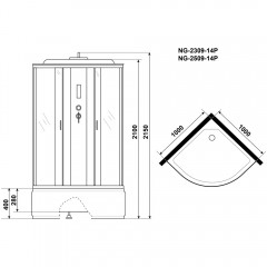 Душевая кабина Niagara Classic NG-2509-14P