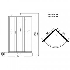 Душевая кабина Niagara Classic NG-3302-14P