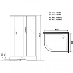 Душевая кабина Niagara Classic NG-3312-14RBKG