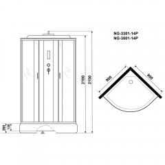 Душевая кабина Niagara Classic NG-3501-14P
