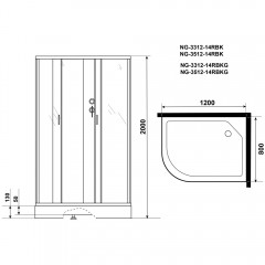 Душевая кабина Niagara Classic NG-3512-14RBKG