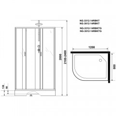 Душевая кабина Niagara Classic NG-3512-14RBKTG