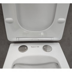 Инсталляция Geberit 111.153.00.1 + кнопка смыва Delta21 115.125.11.1 + унитаз Bloomix Regnum 1202 безободковый с сиденьем
