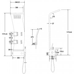 Душевая панель Cerutti Adige B CT8980