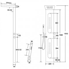 Душевая панель Cerutti Vettore B CT8993