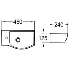 Раковина WeltWasser Aisbach 7945 GL-WT L
