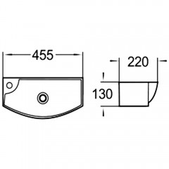Раковина WeltWasser Aisbach 7946 GL-WT L