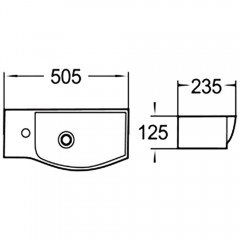 Раковина WeltWasser Aisbach 7950 GL-WT L