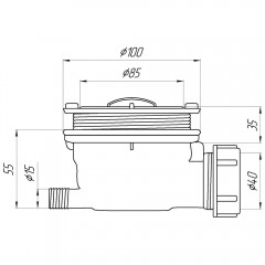 Сифон для поддона Grossman Strong GR-S90
