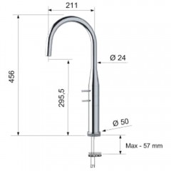 Смеситель для кухни Remer Kitchen Touch BKT74
