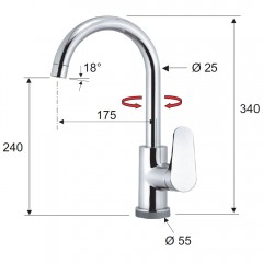 Смеситель для кухни Remer Kitchen Touch LT72