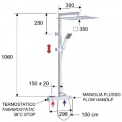 Душевая система Remer Qubika Thermo QT37XL термостат