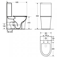 Унитаз Cerutti Adige MW CT9243 безободковый