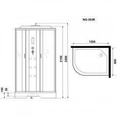 Душевая кабина Niagara Ultra NG-303-01R