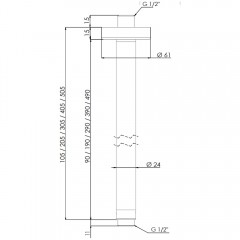 Держатель верхнего душа Remer 347N30