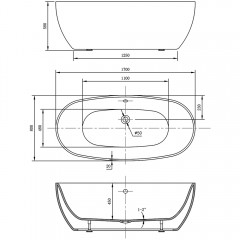 Ванна акриловая Vincea VBT-405-1700MW