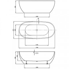 Ванна акриловая Vincea VBT-408-1700