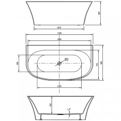 Ванна акриловая Vincea VBT-423-1700