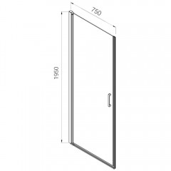 Душевая дверь Vincea Alpha VDP-3AL750MT