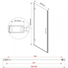 Душевая дверь Vincea Flex VDP-1F900CL