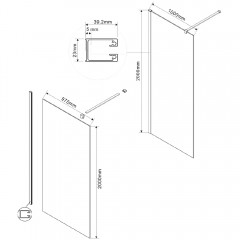 Душевое ограждение Vincea Walk-In VSW-1H100CLG