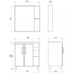 Комплект мебели ASB-Mebel Адель 80