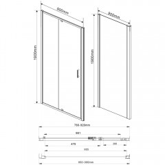 Душевое ограждение Vincea Intra VSR-1I809090CL