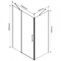Душевое ограждение Vincea Orta VSR-1O9010CL