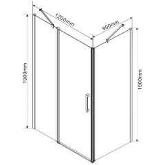 Душевое ограждение Vincea Orta VSR-1O9012CL