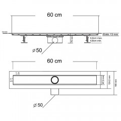 Трап душевой Vincea Say Optima SAY.601.60.B.M.S.BUK