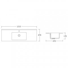 Тумба с раковиной Vincea Mia 1200 Beton