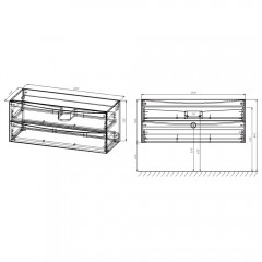 Тумба под раковину Vincea Mia 1200 V.Oak VMC-2MC120VO