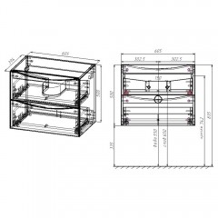Тумба под раковину Vincea Mia Slim 600 V.Oak VMC-2MC600S1VO