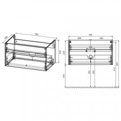 Тумба под раковину Vincea Chiara 800 T.Oak VMC-2C800TO