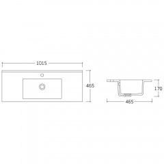 Тумба с раковиной Vincea Gio 1000 T.Oak