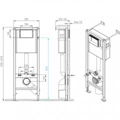 Инсталляция для подвесного унитаза Cersanit Vector IN-MZ-VECTOR