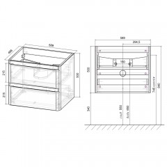 Тумба под раковину Vincea Vico 600 R.Wood VMC-2V600RW