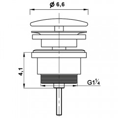 Донный клапан Vincea DBS-216MG