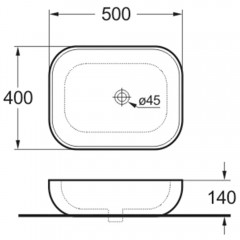 Раковина накладная Vincea VBS-101MB