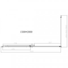 Душевое ограждение Vincea Dice VSR-4D1015CLB