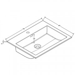Тумба с раковиной Vincea Chiara 2D 600 T.Oak
