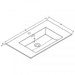 Тумба с раковиной Vincea Chiara 2D 800 G.Stone