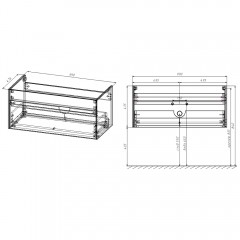 Тумба под раковину Vincea Chiara 1000 T.Oak VMC-2C100TO