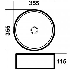 Раковина накладная Grossman GR-5010GB